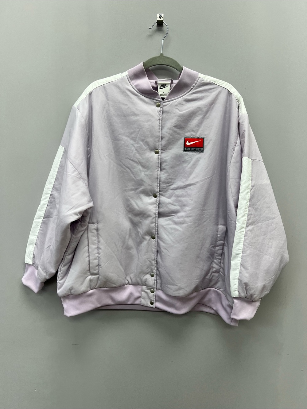 Nike Team Women’s Lavender and White Bomber Jacket size L